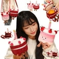 thumbnail image 2 of Creative Pink Cherry Cake Backpack Cream Fruit Cake Plush Bag Toy Simulation Kids Baby Birthday Cake Doll Gifts Home Decoration, 2 of 19