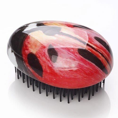 Kent Pebble Ladybug Shampoo & Scalp Massage Detangler hair brush