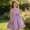 36Light Purple128, variant on CAIVO Kids Girls Solid Color Bow Sleeveless Dress Party Event V-Neck Holiday Dresses
