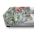 thumbnail image 3 of Watercolor Flower Soft Flannel Fleece Blanket, Painting of Summer Spring Flowers in Faded Colors Floral Seasonal Print, Cozy Plush for Indoor and Outdoor Use, 50" x 60", Multicolor, by Ambesonne, 3 of 6