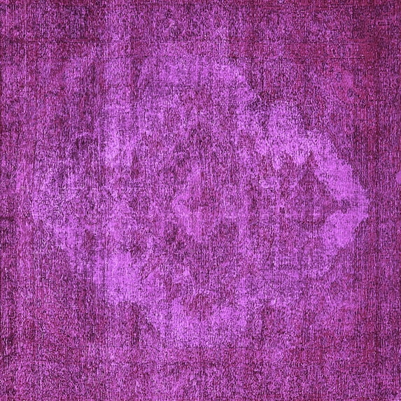 Ahgly Company Indoor Square Oriental Purple Industrial Area Rugs, 5' Square