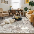 thumbnail image 6 of UERMEI 10'x14' Large Area Rugs for Living Room, Washable Non Slip Indoor Rug for Bedroom Home Decor Carpets, Modern Abstract Printed Carpet, Brown, 6 of 10