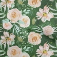 thumbnail image 1 of oneOone Velvet Forest Green Fabric Leaves & Clover Quilting Supplies Print Sewing Fabric By The Yard 58 Inch Wide, 1 of 7