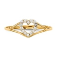 thumbnail image 3 of Sparkle Jewels 14k Yellow Gold Plated Heart Cubic Zirconia Engagement Ring, 3 of 3