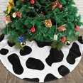 thumbnail image 4 of Cow Print Black and White Christmas Tree Skirts 30", Xmas Tree Cloth Mats Trees Skirts for Decor Gift, Home Decoration, 4 of 6