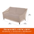 thumbnail image 2 of Modern Leisure Chalet Patio Loveseat Cover, 66"L x 40"W x 39"H, 2-Pack, Beige, 2 of 11