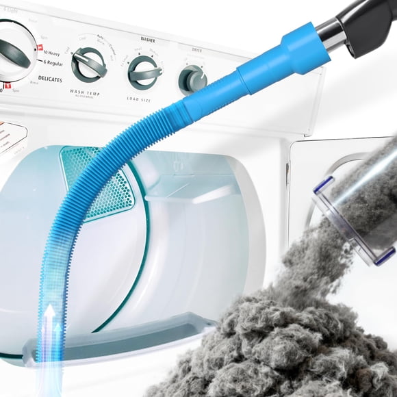 Holikme 1 Pce Trousse de Nettoyage pour Évent de Sécheuse, Accessoire d'Aspirateur et Brosse à Charpie Flexible pour Sécheuse, Brosse d'Accessoire pour Boyau d'Aspirateur, Enlève-Charpie, Laveuse Électrique, Bleu