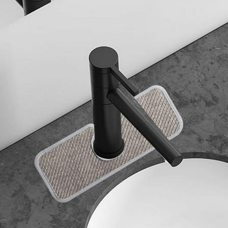 

Faucet Absorbent Mat Natural Linen Material Easy to Use Faucet Drying Mat