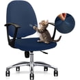 thumbnail image 1 of Computer Office Chair Cover - Stretchable Washable Chair Cover for Rotating Chairs - Durable and Protective Armchair Cover Slipcover (Navy Blue), 1 of 8