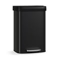 thumbnail image 2 of EuKer Large Garbage Can, 13.2 Gallon Garbage Pail with Soft-Close Lid and Rear Handle for Kitchen, Office, Black, 2 of 6