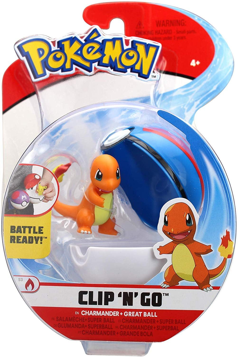 Pokémon Clip'N'Go Pikachu Pokéball Serie 7 Superball inkl 