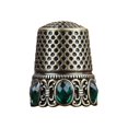 thumbnail image 3 of Sewing Thimble Antique Metal Finger Guards for Sewing Quilting Embroidery Bronze Crystal, 3 of 8