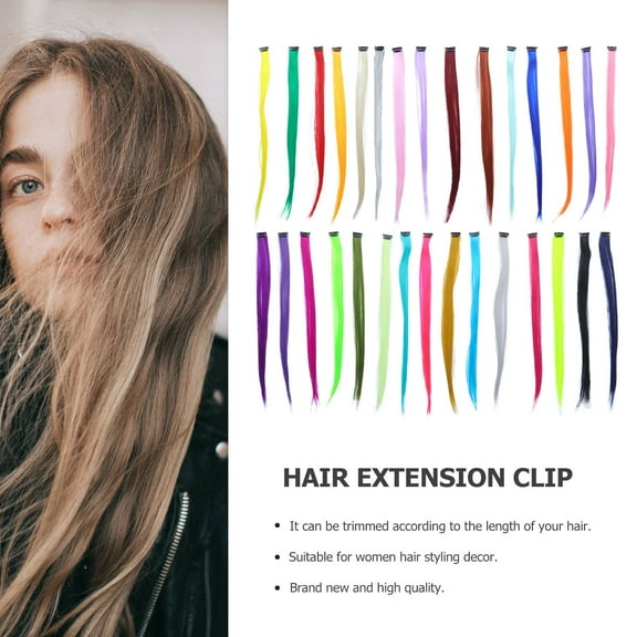 GOOHOCHY Colorful Hair Extension Clips for Women Assorted Color High Temperature for Decoration and Styling 30 Pieces