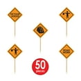 thumbnail image 2 of Beistle, 2 1/2-Inch, Orange/Black Construction Sign Food Picks, 2 of 4