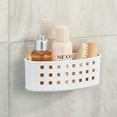 thumbnail image 4 of mDesign Plastic Suction Shower Caddy Storage Basket - Soap/Sponge Holder - White, 4 of 5