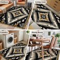 thumbnail image 5 of 3'x5' Area Rugs, Boho Grey Black Indoor Outdoor Area Rug for Living Room Bedroom, Geometric Ethnic Southwestern Vintage Washable Bathroom Rugs Kitchen Floor Carpet Mats Home Decor Aesthetic, 5 of 8