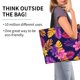 thumbnail image 2 of Balery Purple Flower Bolsa Tote Estilo Estético con Cremalleras, Bolsa de Hombro, Bolsa de Compras Grande y Plegable, 2 of 8