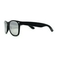 thumbnail image 3 of Classic Iconic Silver Mirror Lens Horn Rim Sunglasses Shiny Black, 3 of 4