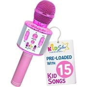 Move2Play Kids Star Karaoke, Kids Bluetooth Microphone,   15 Pre-Loaded Nursery Rhymes, Boy & Girls Toy, Gift for 2, 3, 4, 5, 6  Years Old