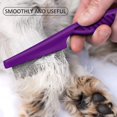 thumbnail image 5 of Safe Stainless Steel Lice Comb Set for Cats - Pet Grooming Tools for Removing Tangles, Knots, and Dirt - Purple, 5 of 5