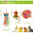 thumbnail image 2 of Paquete de juguetes trituradores de pájaros, juguetes para masticar loros pequeños, jaula para loros, juguete colgante de forraje para pájaros pequeños, periquitos, loros, agapornis, cacatúas, 2 of 7