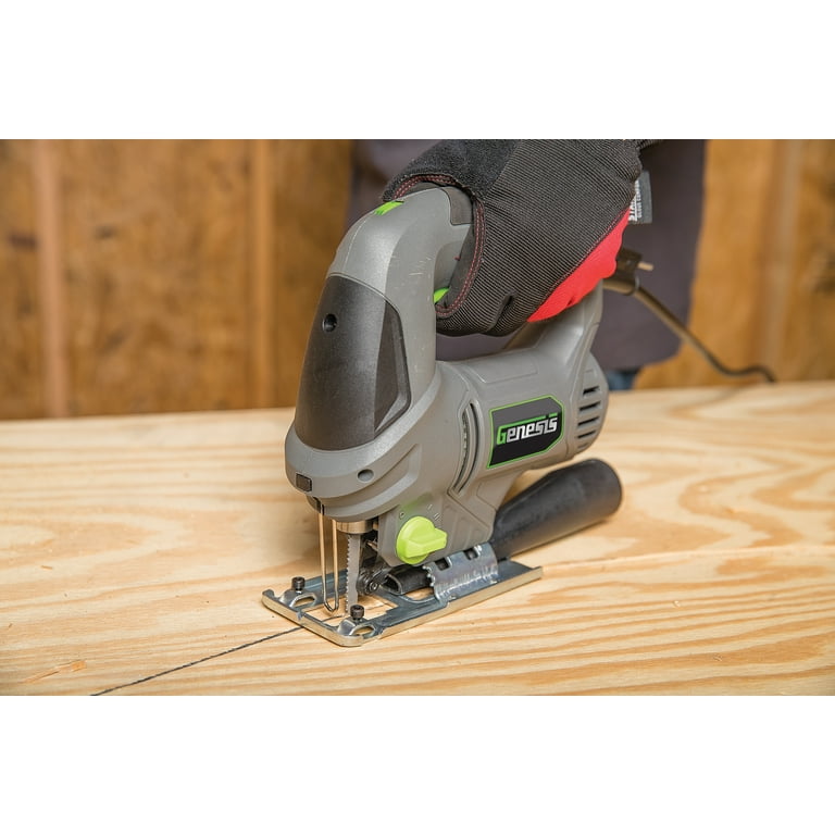 5.0 Amp Variable Speed Jig Saw with Quick-Change, 4-Position Orbit, Adjustable Base, Rip Guide and Blades 5.0 Amp Variable Speed Jig Saw with Quick-Change, 4-Position Orbit, Adjustable Base, Rip Guide and Blades