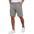 thumbnail image 4 of INSPIRE CHIC Men's Cotton Zipper Pockets Hiking Camping Cargo Shorts 32 Light Gray, 4 of 5