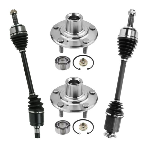 AutoShack Front Wheel Bearing Hubs CV Axles Kit Pair Replacement for 2003-2007 Honda Accord FWD 2004-2006 Acura TL FWD 5-Lug 5 HUB010400337