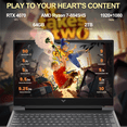 thumbnail image 2 of HP - Victus 16.1 Pouces IPS 144Hz Ordinateur Portable de Jeu - AMD Ryzen 7-8845HS 8 Cœurs - 64 Go DDR5 Mémoire - 2 To SSD - NVIDIA GeForce RTX 4070 - Noir - HyperX avec Haut-Parleurs Doubles, 2 of 5
