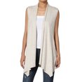 thumbnail image 1 of TheMogan Women's Long Vests Sleeveless Draped Lightweight Open Front Cardigan, 1 of 7