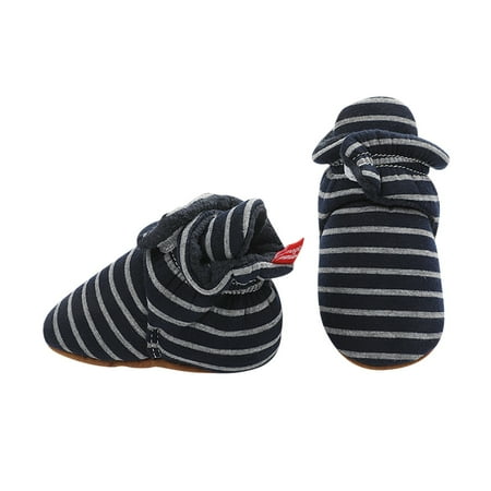 

Quealent Baby Booties Baby Booties Baby Boys Girls Slippers Winter Booties with Grippers Stay On Socks Crib Baby Socks Navy 3 Months