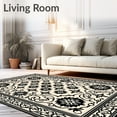 thumbnail image 2 of ODIKA 5'x7' Machine Washable Non-Slip Area Rug, Tile Mosaic with Ornate Medallions High Traffic Rug with Pad, Beige, 560296, 2 of 8
