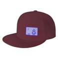 thumbnail image 1 of DouZhe Flat Brim Cap Snapback Hat, Robot Game Prints Adjustable Red Adult Baseball Cap, 1 of 6
