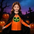 thumbnail image 7 of Ugoldhm Girls Halloween Glow In The Dark Print Crew Neck Long Sleeve Shirts Soft Casual Fall Top, 7 of 7