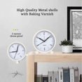 thumbnail image 2 of Reloj analógico, reloj despertador con pilas, reloj para dormitorio con función de luz nocturna, diseño simple y elegante para decoración de habitaciones - blanco, 2 of 4
