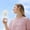 White, variant on ChicYu New USB Charging Handheld Small Fan Mini Portable Advertising Gift Cool Device Rechargeable Pocket Fan Compact Airflow System Promotional Item
