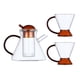 thumbnail image 1 of Kearding Tetera con mango de vidrio, tetera con filtro para bebidas, infusor extraíble, resistente al calor, tetera para infusión, regalo Teteras, 1 of 6