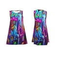thumbnail image 7 of Lsque Neon Free Play Pattern Summer Dresses for Women – Sleeveless T-Shirt Swing Sundress, Perfect for the Beach and Casual Days, 7 of 7