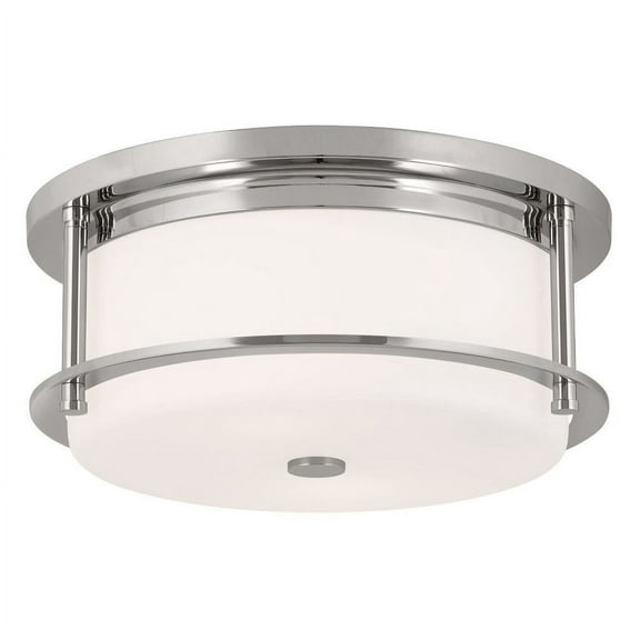 52595PN Kichler Lighting Brit - 2 Light Flush Mount-5.25 Inches Tall and 12 Inches Wide-Polished Nickel Finish