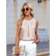 thumbnail image 4 of Camiseta Sin Mangas de Satén de Seda para Mujer, Atuendo Informal de Verano 2025, Camisa Elegante de Trabajo Sin Mangas, Color Albaricoque M, 4 of 8