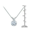 thumbnail image 3 of 14K Rose Gold Round Bezel-set Solitaire Moissanite Pendant Necklace (1ct TGW, 6.5mm, White) 16 to 18-inch by Diamond Wish, 3 of 4