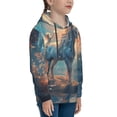thumbnail image 3 of Sikiie Forest Lake White Horse Youth Hoodie Sweatshirt Pullover Hooded Classic Casual Essentials Hoodiefor Boys Girls Kids -Medium, 3 of 6