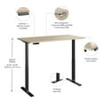 thumbnail image 6 of Bowery Hill 72W Adjustable Standing Desk in Natural Elm - Engineered Wood, 6 of 7