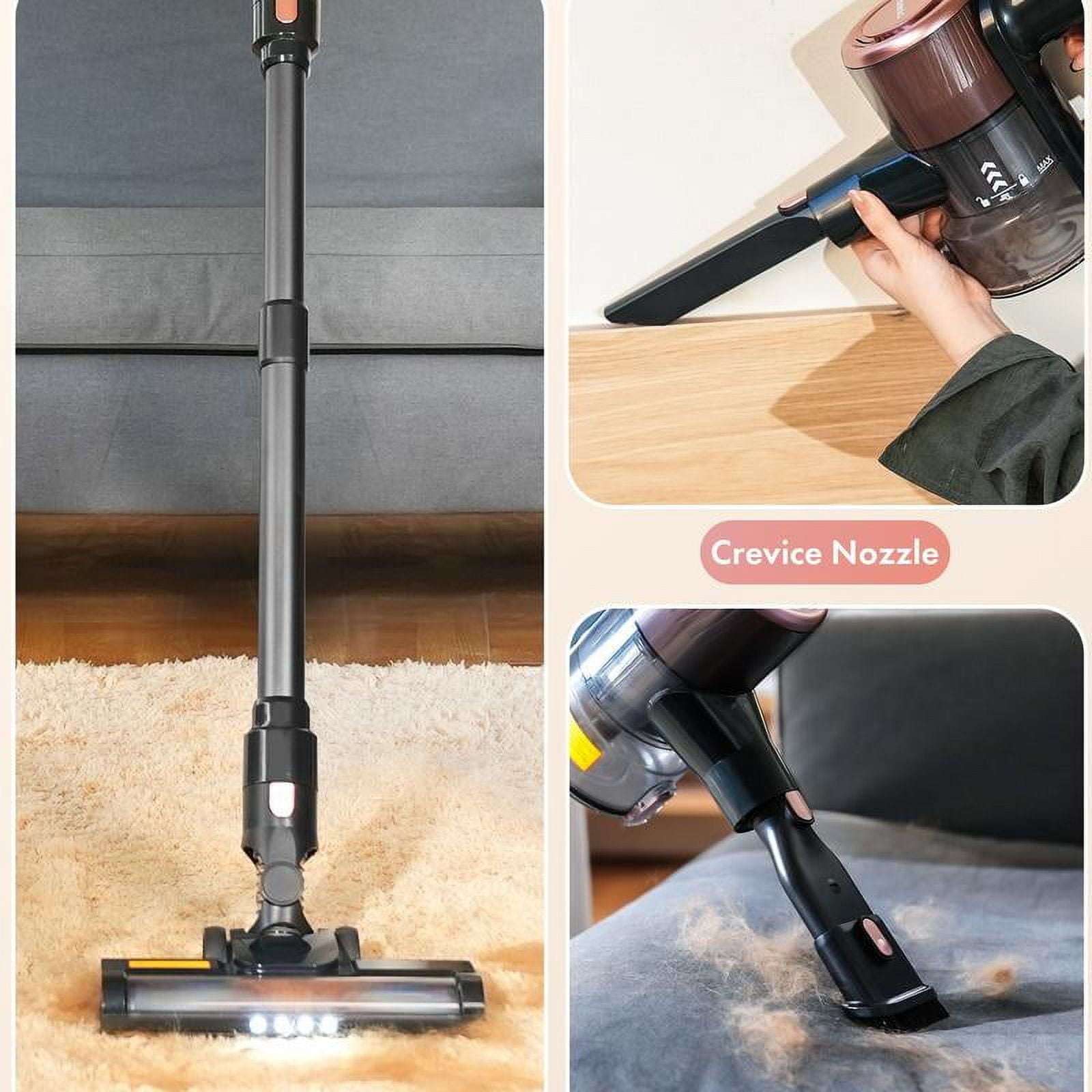 Homeika Cordless Vacuum Cleaner--H320, 28Kpa Powerful Suction, 380W Powerful Brushless Motor, 8-in-1 Lightweight Handheld Vacuum Cleaner, 50-Minute Runtime, Removable Battery, For Pet Hair and Carpet