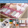 thumbnail image 5 of Uxcell 2 Pack Wardrobe Clothes Organizer, Sock Drawer Organizer for Storing Jeans, Socks, T-shirt, Pants, Pink, 5 of 6
