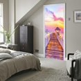 thumbnail image 1 of CHAO 95x215cm Etiqueta De La Puerta 3d Bodega Foto Mural Trompe L'oeil Pegatinas De Pared Pvc Papel Tapiz Impermeable Para Dormitorio Baño Cocina Decoración Puerta Sti, 1 of 5