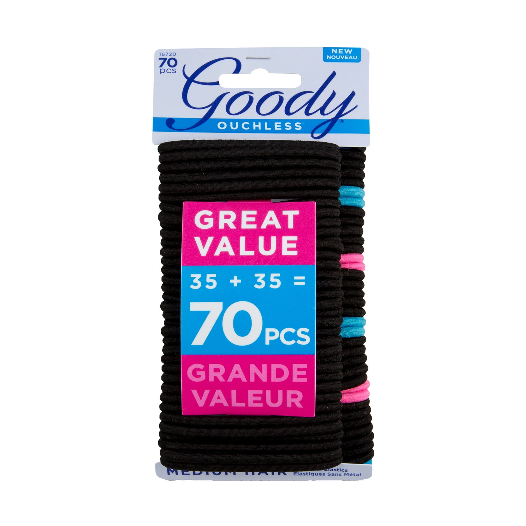 Goody® Ouchless® Elastics for Damage-free Hold Value Pack 70CT