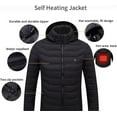 thumbnail image 4 of Self Heating Jacket, Pufftek Self Heating Jacket, Unisex Heated Jacket with Battery, Heated Coat with Detachable Hood, 4 of 6