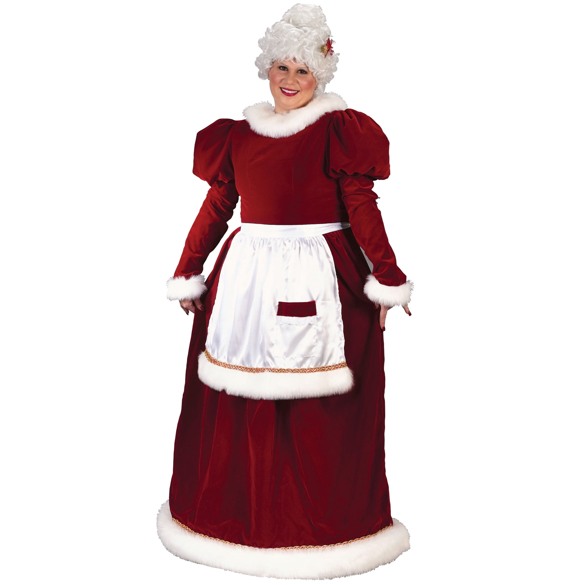 Fun World Red and White Mrs. Santa Claus Women Adult Christmas Costume Plus Size Walmart