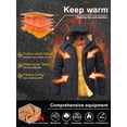 thumbnail image 6 of Weilanxin Men's Winter Jacket with Hood Fleece Lined Water Repellent Windproof Thicken Parka Winter Coat for Skiing Hiking Work, 6 of 11